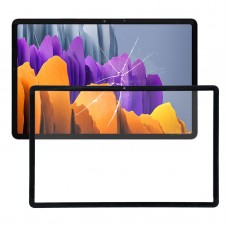 Lente de vidrio exterior de pantalla frontal con OCA ópticamente claro adhesivo para Samsung Galaxy Tab S7 SM-T870 (Negro)