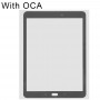 წინა ეკრანის გარე მინის ობიექტივი OCA ოპტიკურად ნათელი წებოვანი Samsung Galaxy Tab S2 9.7 / T810 / T813 / T815 / T820 / T825 (შავი)