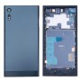 Powrót Pokrywa baterii + tylna dolna pokrywa + środkowa rama dla Sony Xperia XZ (Dark Blue)