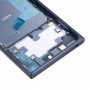 Zpět baterie + zadní baterie spodní kryt + střední rám pro Sony Xperia XZ (tmavě modrá)