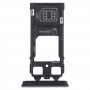 Plateau de carte SIM + plateau de carte SIM / plateau de carte micro SD pour Sony Xperia 1 / Xperia xz4 (noir)