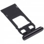 SIM-Karten-Tablett + SIM-Karten-Tablett / Micro SD-Karten-Tablett für Sony Xperia 1 / Xperia XZ4 (schwarz)
