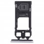 SIM Card Tray + SIM Card Tray / Micro SD Card Tray for Sony Xperia 1 / Xperia XZ4 (Silver)