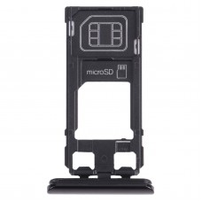 Лоток SIM-картки + лоток для карток Micro SD для Sony Xperia 1 / Xperia XZ4 (чорний)