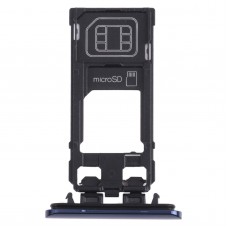 Plateau de carte SIM + plateau de cartes Micro SD pour Sony Xperia 5 (bleu) 