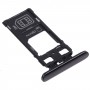 SIM-kortin lokero + SIM-kortin lokero / mikro SD-kortti Sony Xperia 5: lle (musta)