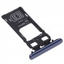 SIM-Karten-Tablett + SIM-Karten-Tablett / Micro SD-Karten-Tablett für Sony Xperia 5 (blau)