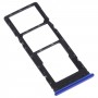 Vassoio della scheda SIM + vassoio della scheda SIM + vassoio della scheda micro SD per Tecno Spark 4 / Camon 12 KC2 KC8 CC7 (blu)