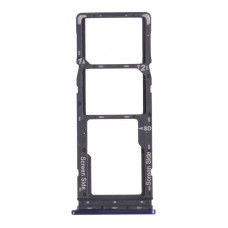 SIM Card Tray + SIM Card Tray + Micro SD Card Tray for Tecno Camon 12 Air CC6(Blue) 