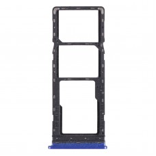 SIM Card Tray + SIM Card Tray + Micro SD Card Tray for Tecno Spark 5 Air KD6a(Blue)