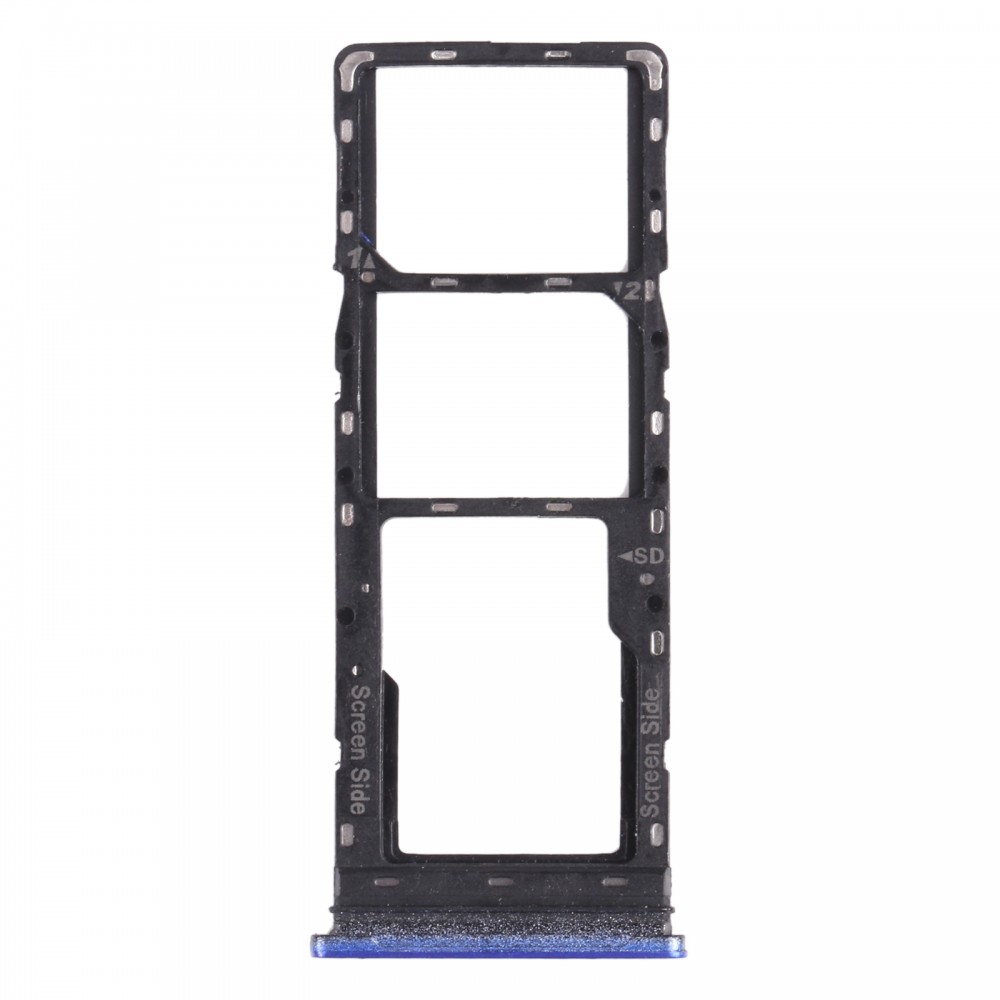SIM Card Tray + SIM Card Tray + Micro SD Card Tray for Tecno Spark 6 Air KE6 KE6J KF6(Blue)