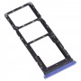 SIM卡托盘+ SIM卡托盘+ Micro SD卡托盘用于Tecno Spark 6 Air Ke6 Ke6J KF6（蓝色）