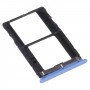 Plateau de carte SIM + plateau de carte SIM + plateau de carte micro SD pour INFINIX NOTE 5 Stylus X605 (Bleu)