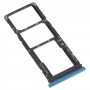 Vassoio della scheda SIM + vassoio della scheda SIM + vassoio della scheda micro SD per Tecno Spark 5 Pro KD7 (blu)