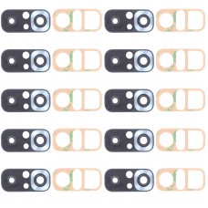 10 Stück Zurück Kameraobjektiv für Xiaomi Redmi Anmerkung 10S M2101K7BG M2101K7BI M2101K7BNY (Silber)