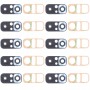 10 шт. Задний объектив камеры для Xiaomi Redmi Note 10S M2101K7BG M2101K7Bi M2101K7BNY (серебро)