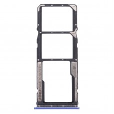 Bandeja de tarjeta SIM + Tarjeta SIM Tray + Bandeja de tarjeta Micro SD para Xiaomi Poco M3 M2010J19CG M2010J19CI (AZUL)