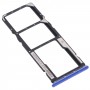 SIM Card Tray + SIM Card Tray + Micro SD Card Tray for Xiaomi Poco M3 M2010J19CG M2010J19CI (Blue)