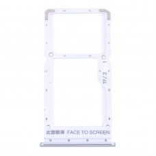 SIM Card Tray + SIM Card Tray / Micro SD Card Tray for Xiaomi Redmi Note 10 5G / Poco M3 Pro 5G M2103K19G M2103K19C M2103K19PG M2103K19PI (Silver)