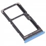 Vassoio della scheda SIM + vassoio della scheda SIM / vassoio della scheda Micro SD per Xiaomi Redmi Nota 11 5G (blu)