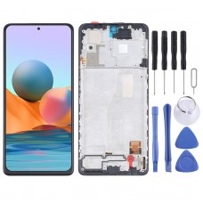 OLED Material LCD Screen and Digitizer Full Assembly With Frame for Xiaomi Redmi Note 10 Pro 4G / Redmi Note 10 Pro (India) / Redmi Note 10 Pro Max (4G) M2101K6G M2101K6R M2101K6P M2101K6I