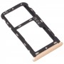 SIM Card Tray + Micro SD Card Tray for ZTE Blade V9 (Gold)