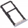 SIM-Karten-Tablett + Micro SD Card-Tablett für ZTE-Blade V9 (Silber)