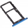 Vassoio della scheda SIM + Vassoio per schede Micro SD per ZTE BLADE V Smart V2050 (blu)