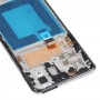 LCD-skärm och digitizer fullmontering med ram för LG Q92 5G (silver)