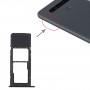 SIM-kártya tálca + mikro SD kártya tálca LG K41s számára LMK410EMW LM-K410EMW LM-K410 (fekete)