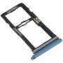 Nano SIM Card Tray + Nano SIM Card Tray / Micro SD Card Tray for LG G8S ThinQ LMG810, LM-G810, LMG810EAW (Blue)