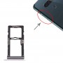 Nano Sim Card Tray + Nano SIM ბარათის Tray / მიკრო SD ბარათის Tray for LG G8S ThinQ LMG810, LM-G810, LMG810EAW (ვერცხლისფერი)