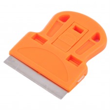 Removedor de pegamento Squeegee Sticker Sticker Cleaner Manera de plástico raspador (naranja)