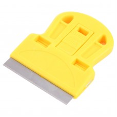 Клей видалення Squeegee Sticker Cleaner Plastic Hander Scraper (жовтий)