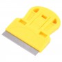 Glue Remover Squeegee Sticker Cleaner Plastic Handle Scraper (Yellow)