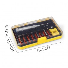 Obadun 9802B 52 w 1 stopu aluminium Uchwyt narzędzia sprzętowe Zestaw wkrętaków Home Precyzyjny śrubokręt Telefon komórkowy Disasemly Tool (Yellow Box)