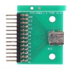 双面正面和负型C母性测试板USB 3.1带PCB 24P母连接器