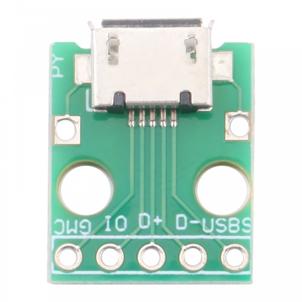 10 PCS Micro USB to 5pin 2.54MM Female Connector Test Board