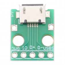 10 PCS Micro USB to 5pin 2.54MM Female Connector Test Board 