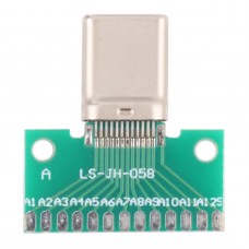 Double-sided Positive and Negative Type C Male Test Board USB 3.1 with PCB 24pin Welded 