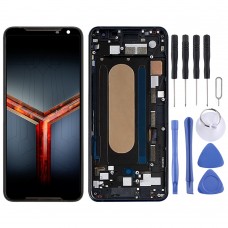 LCD Screen and Digitizer Full Assembly with Frame for Asus ROG Phone II ZS660KL (Black) 