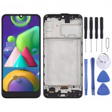 TFT Material LCD Screen and Digitizer Full Assembly With Frame for Samsung Galaxy M21 / SM-M215 (Black)