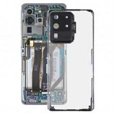 Skleněná transparentní baterie zadní kryt pro Samsung Galaxy S20 Ultra SM-G988 SM-G988U SM-G988U1 SM-G9880 SM-G9888 SM-G988B / DS SM-G988N SM-G988B SM-G988W (transparentní)
