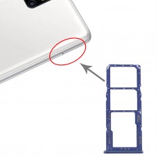 SIM-карты лоток + SIM-карты лоток + Micro SD-карты лоток для Samsung Galaxy M51 SM-M515 (синий)