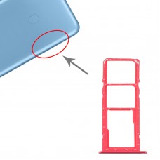 SIM Card Tray + SIM ბარათი Tray + Micro SD ბარათის უჯრა Samsung Galaxy A11 SM-A115 (წითელი)