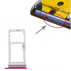 SIM Card Tray + SIM ბარათის Tray / მიკრო SD ბარათის უჯრა Samsung Galaxy შენიშვნა 10 Lite SM-N770 (წითელი)