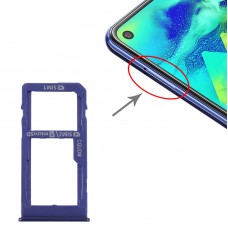 Slot per scheda SIM + Slot per scheda SIM / Micro SD vassoio di carta per Samsung Galaxy M40 SM-M405 (blu scuro)