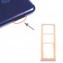 SIM vassoio di carta + vassoio di carta di SIM + Micro SD Card vassoio per Samsung Galaxy M10 SM-M105 (oro)