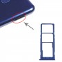 SIM-карти лоток + SIM-карти лоток + Micro SD-карти лоток для Samsung Galaxy M10 SM-M105 (синій)