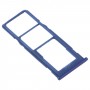 SIM-карти лоток + SIM-карти лоток + Micro SD-карти лоток для Samsung Galaxy M10 SM-M105 (синій)